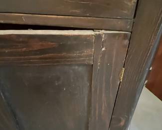 C8 - $40. Antique Cabinet / Wash Stand. Needs some repairs. Measures 30.75” wide x 17.25” deep x 28” tall