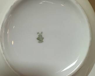 C61 - $12. MZ Austria Porcelain bowl. Good condition overall with some wear on the gold trim. 