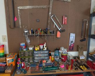 OVERVIEW OF TOOLS IN GARAGE AVAILABLE FOR SHOPPING!