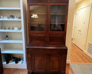 C7 - $325. Antique Secretary Bookcase - moves in 1 Piece! Measures 38” wide x 21.5” deep x 79.5 tall. 