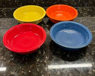 C102 - $100. Vintage Fiestaware USA HLC. 12 pcs. 4 dinner plates, 4 salad plates, 4 cereal bowls. Excellent condition!