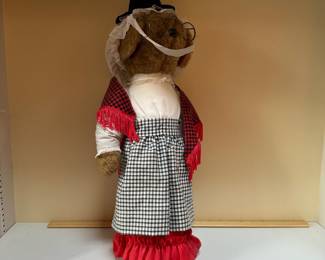 C72 - $75. Vintage Harrods. Jane's Originals. Welsh Lady Mouse Door Stop with original tag. Excellent Condition. 