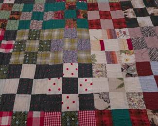 Many vintage handmade quilts