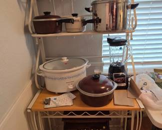 Bakers rack and hundreds of kitchen items