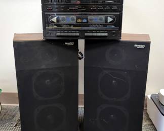 Soundesign AM/FM Stereo Receiver, Model 6842 With Panasonic Thrusters Speakers, Model SB-380