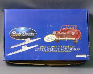 1946-1948 Ford Car Upper Grille Moldings Set, In Original Box