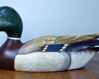 Ducks Unlimited Wood Carved Duck Figure 