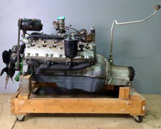 Vintage 1941 Lincoln Continental V12 Engine And Transmission, Turns By Hand
