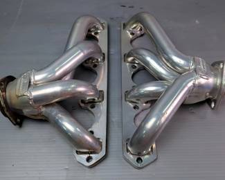 Sanderson Blockhugger Headers, Qty 2 And Chrome Fuel Line 