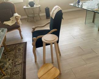 Black velvet chair $50