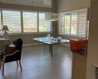 Pace collections glass dining table $500