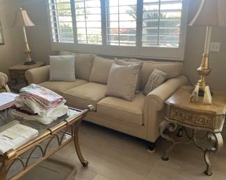 Pillows, side tables are $50 for pair