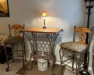 Bistro table with two chairs