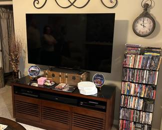 TV, entertainment center, metal art