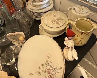 Embassy U.S.A. Vitrified China Dinnerware Set with Floral Motif