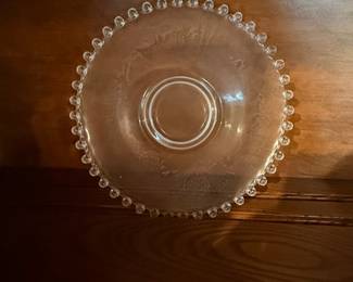Imperial Glass "Candlewick" Clear Glass Serving Plate