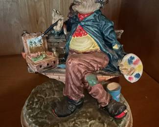 Capodimonte Figurine of an Elderly Artist Painting