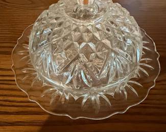 Anchor Hocking Prescut Glass Butter Dish with Domed Lid