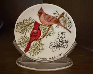 Christmas 1987 "25 Years Together" Collector Plate