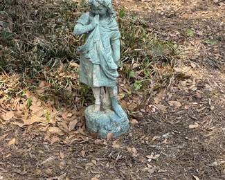 Vintage Girl Praying Garden Statue