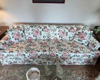 Floral Upholstered Sofa