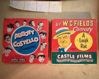 Castle Films 8mm/16mm Silent Comedy Film Reels (Abbott & Costello, W.C. Fields)