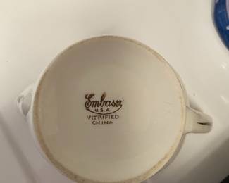 Embassy U.S.A. Vitrified China Dinnerware Set with Floral Motif