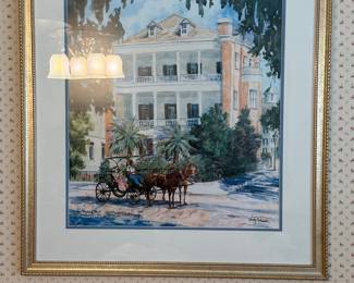 Betty Schwank "One Meeting Street, Charleston, SC" Watercolor Painting
