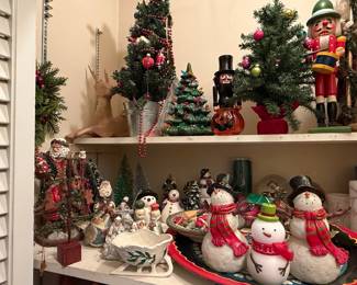 Assorted Easter and Christmas Figurines and Decorations