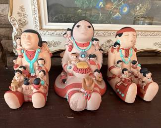 Cleo Teissedre Storyteller Pottery Figures