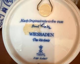 Kaiser "Wiesbaden - Das Kurhaus" Cobalt Blue Decorative Plate