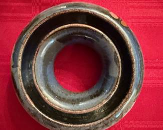 Mid-Century Modern Ceramic Doughnut Vase