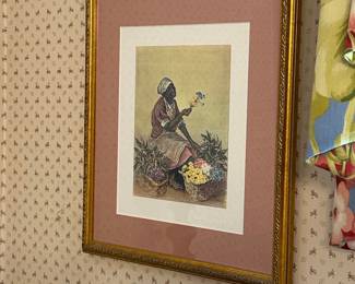Woman Selling Flowers Lithograph by Elizabeth O'Neill Verner
