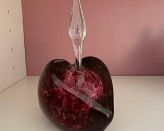 Murano Style Glass Perfume Bottle with Stopper