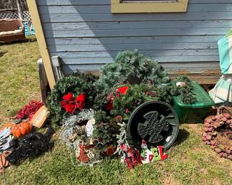 Assorted Christmas and Halloween Decorations