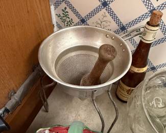 Vintage Foley Food Mill with Wooden Tamper