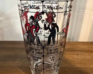 Vintage Federal Glass Cocktail Recipe Glass