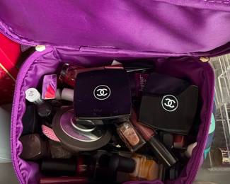 Chanel Makeup Collection in Purple Train Case with Assorted Brands