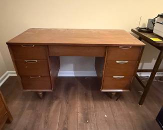 Mid-Century Modern Walnut Executive Desk by Jasper Furniture