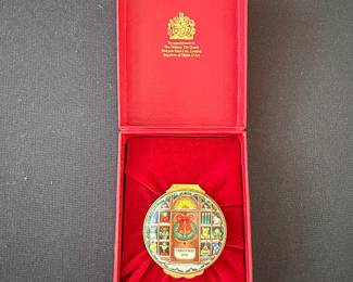 Halcyon Days Enamels 1993 Christmas Box