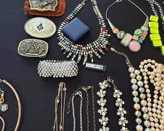 Assorted Costume Jewelry Set with Cork Necklace, Bracelet, and Earrings