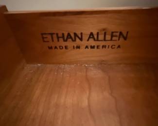 Ethan Allen "Made in America" Wooden Drawer Interior