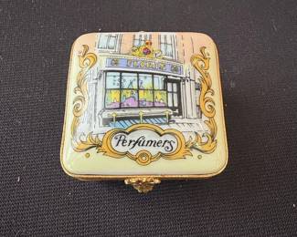 Floris "Perfumers" Enameled Trinket Box
