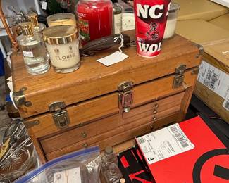 Vintage NC State Wolfpack Wooden Jewelry Box