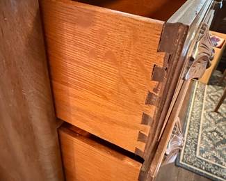 Vintage Davis Cabinet Co. Lillian Russell Collection Walnut Dresser