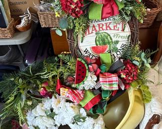 Watermelon Farmer's Market Grapevine Wreath