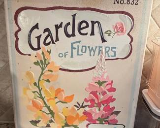 Vintage "Garden of Flowers" Canvas Art Print