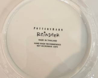 Pottery Barn Reindeer "Blitzen" Plate
