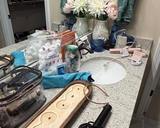 Wooden Dough Bowl Candle Holder with Three Candles