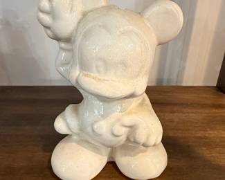 Vintage Ceramic Mickey Mouse Figurine - Ready to Paint